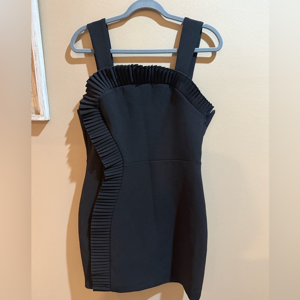 The Kooples Black “Romantic Crepe” Mini Dress – Size 4 (L/XL)